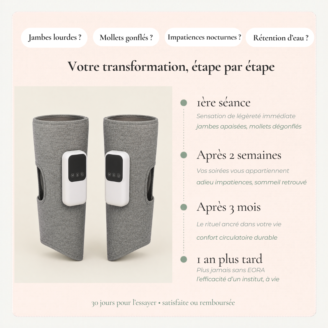 EORA · Pressothérapie en Lin Chauffant - Soin Jambes Légères